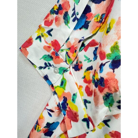 Woman Within Womens Tunic Blouse Top Size 2X Multicolor Floral Loose Fit Boho - Picture 14 of 14